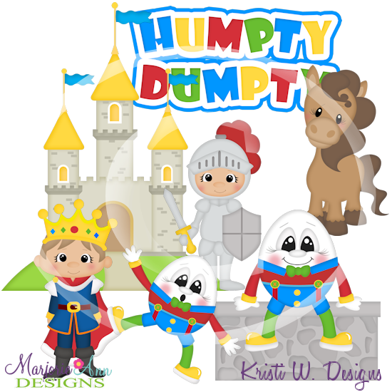 Humpty Dumpty 2 SVG Cutting Files/Paper Piecing +Clipart - Click Image to Close